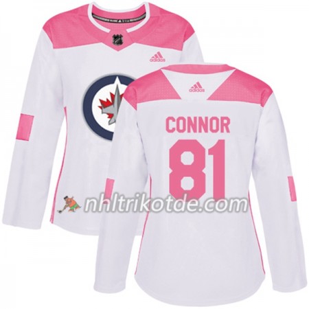 Winnipeg Jets Trikot Kyle Connor 81 Adidas 2017-2018 Weiß Pink Fashion Authentic - Dame